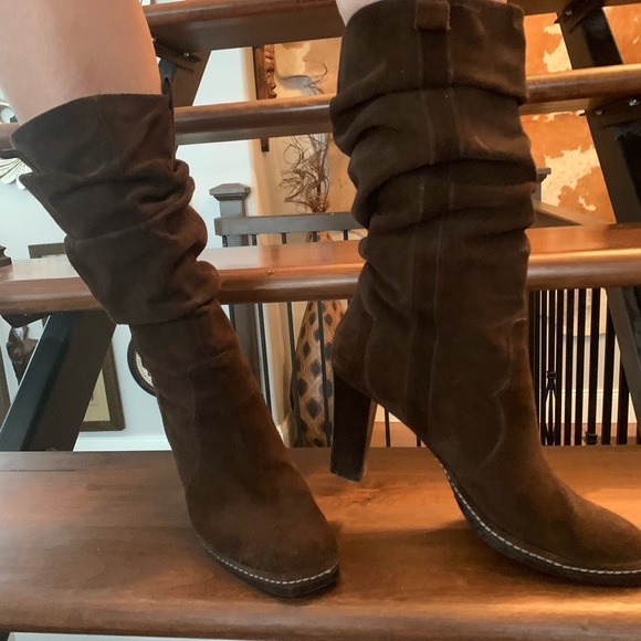 Via Spiga Brown Suede Boots Sz 10 - Picture 11 of 13